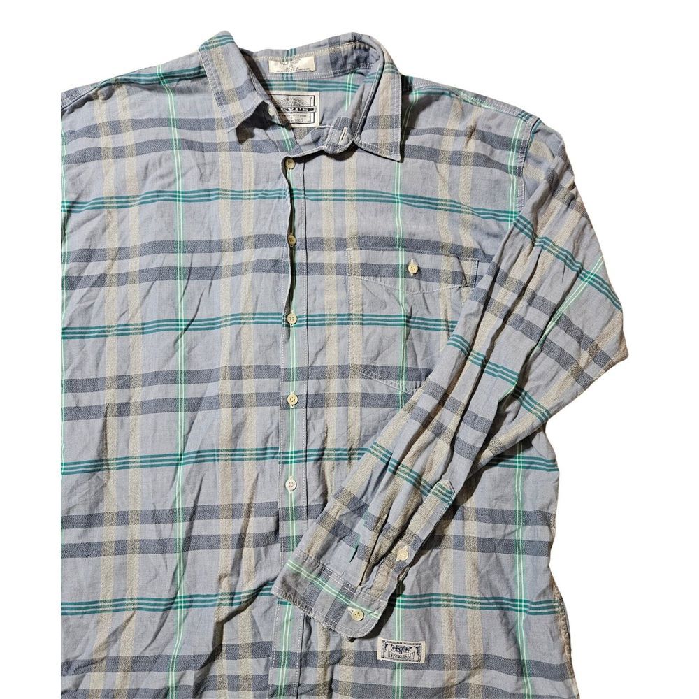Vintage 90s Levi's Long Sleeve Button Up Shirt WPL 423‎ Cotton Men's Size XL